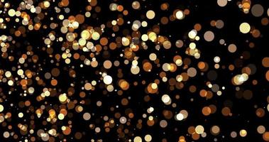 Particles gold bokeh glitter awards dust abstract background loop video