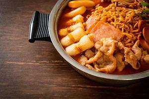 Budae Jjigae or Budaejjigae or Army stew or Army base stew photo