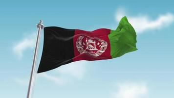 agitant la vidéo du drapeau afghan