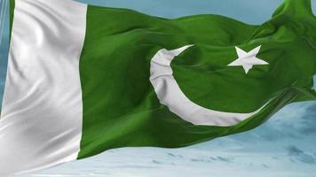 sventolando la bandiera del Pakistan nel vento video