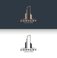 Minimal real estate logo template vector