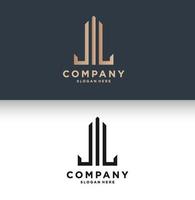 Minimal real estate logo template vector