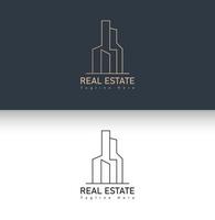 logotipo de bienes raíces plantilla de logotipo de construcción y construcción vector