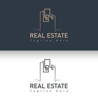 Real estate logo construction and building logo template vector