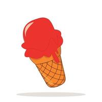 Realistic ice cream on white background - Vector