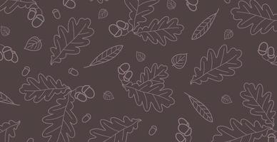 Red background with many autumn foliage - Vector