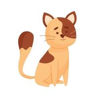 lindo gato sobre fondo blanco vector