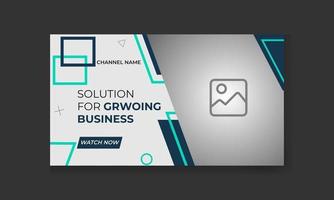 editable modern video thumbnail design for all social media vector