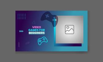 editable modern video thumbnail design for all social media vector