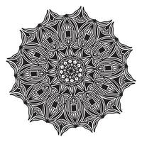 geometric round ornamental abstract line art design element vector