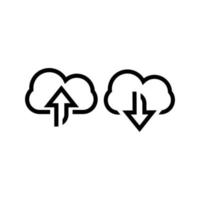 download and upload button icon vector