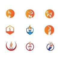 Torch  Logo Template vector symbol illustration design