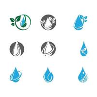 Diseño de ilustración de vector de plantilla de logotipo de gota de agua