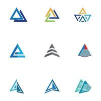Futuristic Triangle Chain logo design inspiration vector