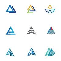 Futuristic Triangle Chain logo design inspiration vector