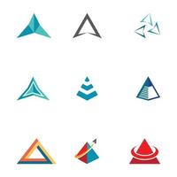 Futuristic Triangle Chain logo design inspiration vector