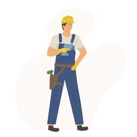 Carácter hombre trabajador empleado construcción vector