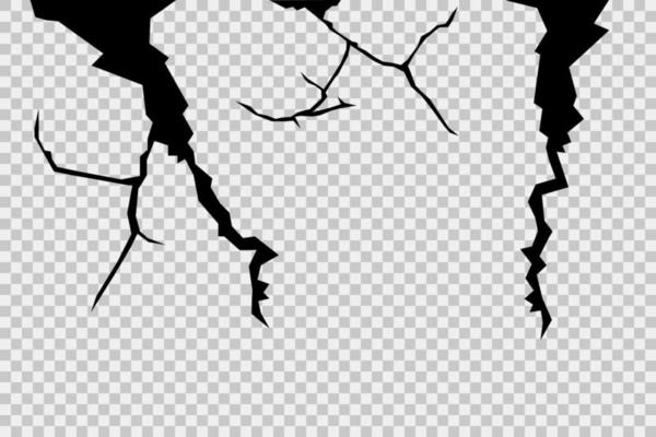The crack on the wall. Set a transparent background.