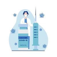 Illustration of a campaign to vaccinate vector