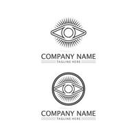 eye icon and vision design logo isolated sign symbol spirituality vector