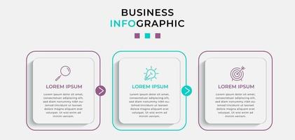 Infographic design business template with icons and 3 options or steps vector