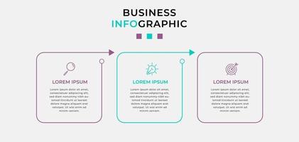 Infographic design business template with icons and 3 options or steps vector