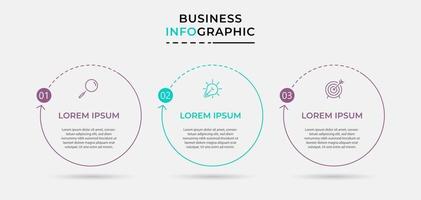 Infographic design business template with icons and 3 options or steps vector