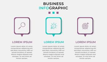 Infographic design business template with icons and 3 options or steps vector