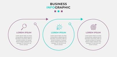 Infographic design business template with icons and 3 options or steps vector