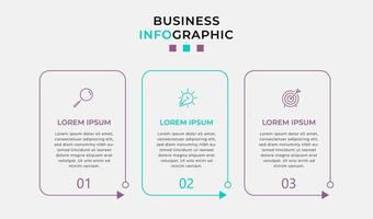 Infographic design business template with icons and 3 options or steps vector