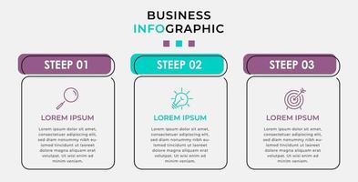 Infographic design business template with icons and 3 options or steps vector