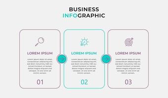 Infographic design business template with icons and 3 options or steps vector