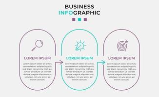 Infographic design business template with icons and 3 options or steps vector