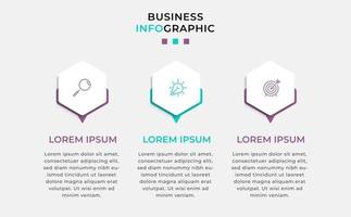 Infographic design business template with icons and 3 options or steps vector