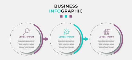 Infographic design business template with icons and 3 options or steps vector