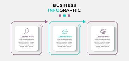 Infographic design business template with icons and 3 options or steps vector