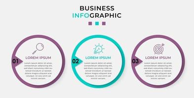 Infographic design business template with icons and 3 options or steps vector