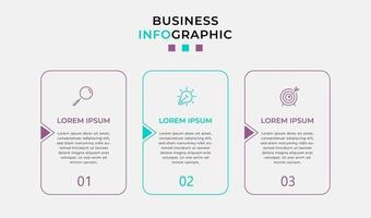 Infographic design business template with icons and 3 options or steps vector