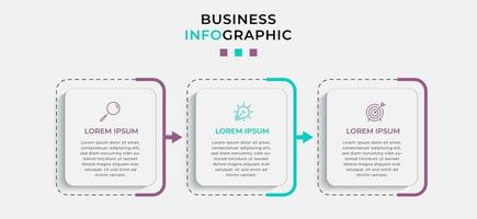 Infographic design business template with icons and 3 options or steps vector