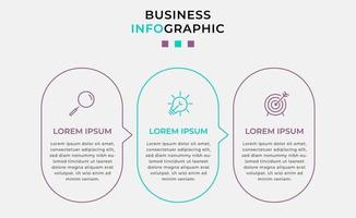 Infographic design business template with icons and 3 options or steps vector