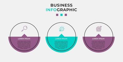 Infographic design business template with icons and 3 options or steps vector