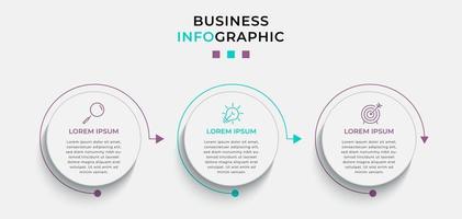 Infographic design business template with icons and 3 options or steps vector