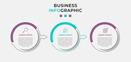 Infographic design business template with icons and 3 options or steps vector