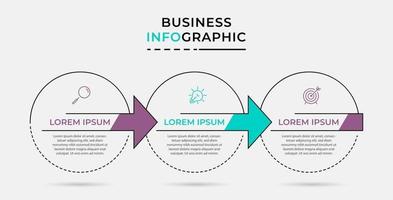 Infographic design business template with icons and 3 options or steps vector