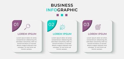 Infographic design business template with icons and 3 options or steps vector