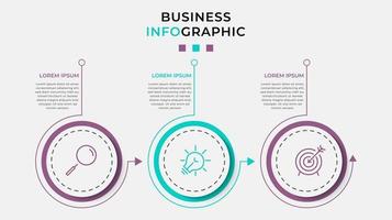 Infographic design business template with icons and 3 options or steps vector