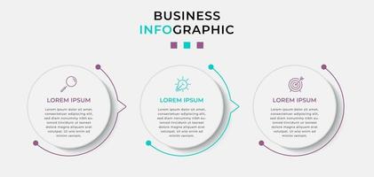 Infographic design business template with icons and 3 options or steps vector