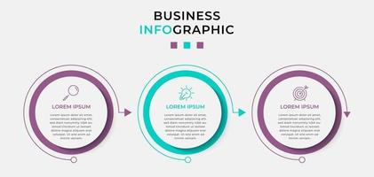 Infographic design business template with icons and 3 options or steps vector