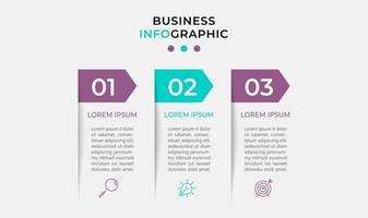 Infographic design business template with icons and 3 options or steps vector