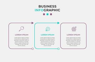 Infographic design business template with icons and 3 options or steps vector